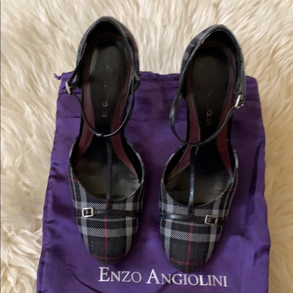 plaid heels with ankle strap - Picture 4 of 6